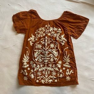 Free People Fiona Embroidered Mini Dress